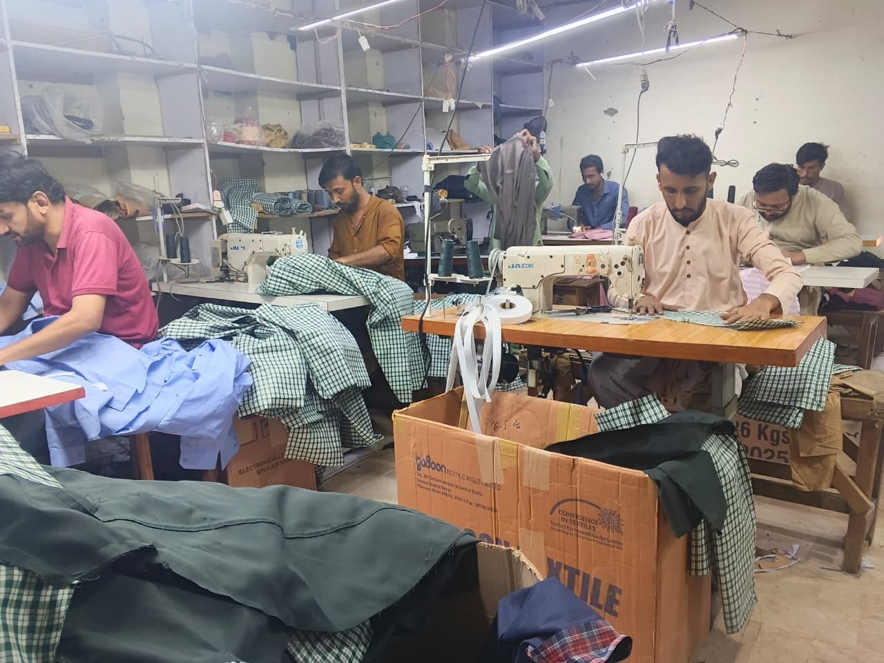 Harmain Enterprises stitching unit in production